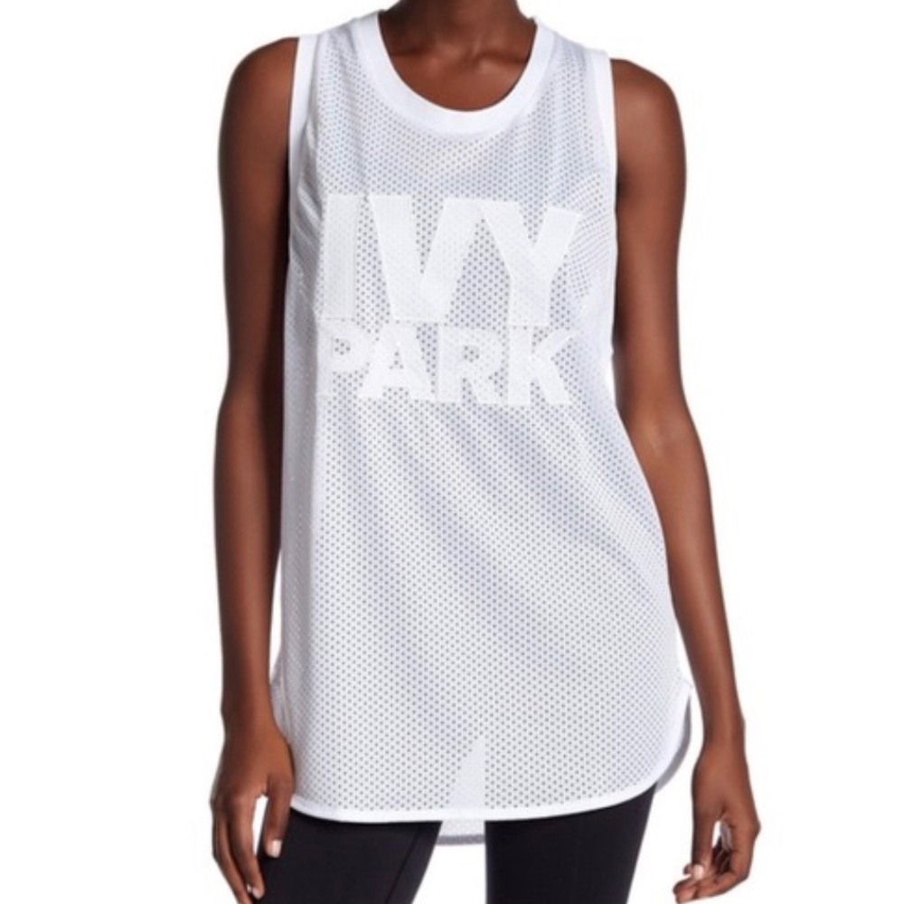IVY PARK White Mesh Tank